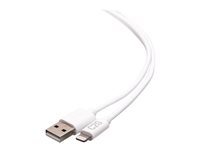 C2G 3ft Lightning to USB A - Power, Sync and Charging Cable - MFi - White - Lightning-kabel - USB hann til Lightning hann - 91.4 cm - hvit C2G29905