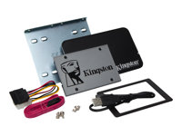 Kingston UV500 Desktop/Notebook upgrade kit - SSD - kryptert - 1.92 TB - intern - 2.5" i 3,5 tommer leder - SATA 6Gb/s - 256-bit AES - TCG Opal Encryption 2.0, Self-Encrypting Drive (SED) SUV500B/1920G