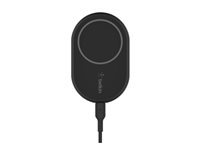 Belkin BoostCharge - Trådløs ladeholder for bil + bilstrømadapter - 10 watt - svart - for Apple iPhone 12, 12 mini, 12 Pro, 12 Pro Max, 13, 13 mini, 13 Pro, 13 Pro Max WIC004BTBK