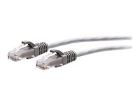 C2G 2ft (0.6m) Cat6a Snagless Unshielded (UTP) Slim Ethernet Network Patch Cable - Gray - Koblingskabel - RJ-45 (hann) til RJ-45 (hann) - 60 cm - 4.8 mm - UTP - CAT 6a - uten hindringer, formstøpt - grå C2G30112