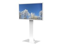 HI-ND Floorstand Glass Universal 49"- 65" - Stativ - for LCD-skjerm - metall - hvit, RAL 9003 - skjermstørrelse: 49"-65" - plassering på gulv FS0000-5001-01