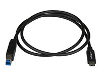 StarTech.com USB C to USB B Printer Cable - 1m / 3 ft - Superspeed - USB 3.1 - 10Gbps - USB C Printer Cable - USB Type C to Type B (USB31CB1M) - USB-kabel - USB-C (hann) til USB Type B (hann) - USB 3.1 - 1 m - svart - for P/N: PEXUSB311AC3, PEXUSB312C3, SV231DHU34K6, SV231HU34K6, SV231QDPU34K, SV431HU34K6 USB31CB1M