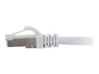 C2G Cat6a Booted Shielded (STP) Network Patch Cable - Koblingskabel - RJ-45 (hann) til RJ-45 (hann) - 5 m - STP - CAT 6a - formstøpt, uten hindringer, flertrådet - hvit 89939