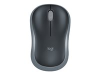 Logitech M185 - Mus - optisk - trådløs - 2.4 GHz - USB trådløs mottaker - grå 910-002238