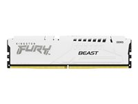 Kingston FURY Beast - DDR5 - modul - 16 GB - DIMM 288-pin - 6000 MHz / PC5-48000 - CL30 - 1.4 V - ikke-bufret - on-die ECC - hvit KF560C30BWE-16