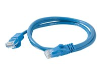 C2G Cat6 Booted Unshielded (UTP) Network Patch Cable - Koblingskabel - RJ-45 (hann) til RJ-45 (hann) - 3 m - UTP - CAT 6 - formstøpt, uten hindringer, flertrådet - blå 83389