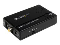 StarTech.com Composite and S-Video to VGA Video Scan Converter - composite to VGA - scan Converter - s-Video to VGA (VID2VGATV2) - Videokonverter - sammensatt video, S-video - komponentvideo, VGA - svart - for P/N: SVA5M3NEUA VID2VGATV2