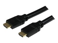 StarTech.com 25 ft Plenum-Rated High Speed HDMI Cable M/M Ultra HD 4k x 2k - HDMI-kabel - HDMI hann til HDMI hann - 7.62 m - skjermet - svart - for P/N: ADJPROJCART, FPCEILPTBLP, FPWHANGER, FPWTLTPORT, MBLTVSTNDEC, STNDMTV70, STNDMTVDUO HDPMM25