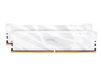 Crucial Pro OC - DDR5 - sett - 32 GB: 2 x 16 GB - DIMM 288-pin - 6400 MT/s / PC5-51200 - CL32 - 1.35 V - ikke-bufret - snøfoks hvit CP2K16G64C32U5W