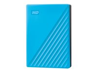 WD My Passport WDBPKJ0040BBL - Harddisk - kryptert - 4 TB - ekstern (bærbar) - USB 3.2 Gen 1 - 256-bit AES - blå WDBPKJ0040BBL-WESN