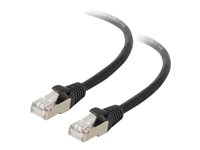 C2G Cat5e Booted Shielded (STP) Network Patch Cable - Koblingskabel - RJ-45 (hann) til RJ-45 (hann) - 50 m - STP - CAT 5e - formstøpt - svart 83859