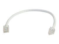 C2G Cat5e Non-Booted Unshielded (UTP) Network Patch Cable - Koblingskabel - RJ-45 (hann) til RJ-45 (hann) - 0.5 m - UTP - CAT 5e - flertrådet, uniboot - hvit 83120