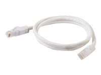 C2G Cat6 Booted Unshielded (UTP) Network Patch Cable - Koblingskabel - RJ-45 (hann) til RJ-45 (hann) - 1.5 m - UTP - CAT 6 - formstøpt, uten hindringer, flertrådet - hvit 83487