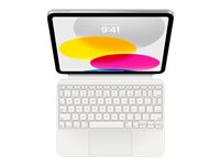 Apple Magic Keyboard Folio - Tastatur og folioveske - med styrepute - Apple Smart connector - QWERTY - Dansk - for 10.9-inch iPad (10. generasjon); iPad A16 Wi-Fi, A16 Wi-Fi + Cellular MQDP3DK/A