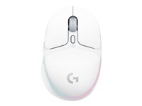 Logitech G G705 - Mus - små hender - 6 knapper - trådløs - Bluetooth - USB Logitech LIGHTSPEED-mottaker - hvit 910-006367