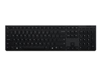 Lenovo Professional - Tastatur - trådløs - Bluetooth, 2.4 GHz - QWERTY - Nordisk - tastsvitsj: Scissor-Switch - grå - brun boks 4Y41K04075