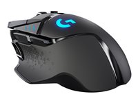 Logitech Gaming Mouse G502 LIGHTSPEED - Mus - optisk - 11 knapper - trådløs, kablet - 2.4 GHz - USB trådløs mottaker 910-005567