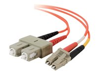 C2G Low-Smoke Zero-Halogen - Koblingskabel - LC multimodus (hann) til SC flermodus (hann) - 5 m - 5 m - fiberoptisk - 62,5 / 125 mikroner - oransje 85258