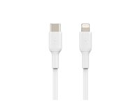 Belkin BOOST CHARGE - Lightning-kabel - 24 pin USB-C hann til Lightning hann - 1 m - hvit - USB Power Delivery (18 W) CAA003BT1MWH