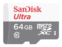 SanDisk Ultra - Flashminnekort - 64 GB - Class 10 - microSDXC UHS-I SDSQUNR-064G-GN3MN