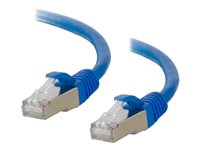 C2G Cat6a Booted Shielded (STP) Network Patch Cable - Koblingskabel - RJ-45 (hann) til RJ-45 (hann) - 3 m - STP - CAT 6a - formstøpt, uten hindringer, flertrådet - blå 89911