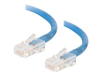 C2G Cat5e Non-Booted Unshielded (UTP) Network Crossover Patch Cable - Krysskabel - RJ-45 (hann) til RJ-45 (hann) - 2 m - UTP - CAT 5e - flertrådet, uniboot - blå 83300