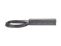 APC Basic Rack PDU - Strømfordelingslist (kan monteres i rack) - AC 230 V - inngang: fastkoplet - utgangskontakter: 4 (IEC 60320 C19) - 2U - 19" - 8.5 m kabel - svart - for P/N: SCL400RMJ1U, SCL500RMI1UC, SCL500RMI1UNC, SMTL1000RMI2UC, SMTL750RMI2UC AP7585