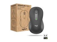 Logitech Signature M650 L for Business - Mus - høyrehendt - 5 knapper - trådløs - Bluetooth, 2.4 GHz - Logitech Logi Bolt USB-mottaker - grafitt 910-006348