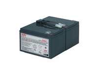 APC Replacement Battery Cartridge #6 - UPS-batteri - 1 x batteri - blysyre - svart - for P/N: SMC1500IC, SMT1000I-AR, SMT1000IC, SUA1000ICH-45, SUA1000I-IN, SUA1000J3W, SUA1500J3W RBC6