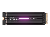 Crucial T710 - SSD - kryptert - 1 TB - intern - M.2 2280 - PCI Express 5.0 (NVMe) - TCG Opal Encryption 2.01 - integrert kjøle CT1000T710SSD5