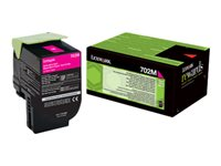 Lexmark 702M - Magenta - original - tonerpatron LCCP, LRP - for Lexmark CS310dn, CS310n, CS410dn, CS410dtn, CS410n, CS510de, CS510dte 70C20M0