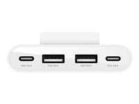 Belkin BoostCharge - Ladestripe - 4 utgangskontakter (2 x USB, 2 x USB-C) - hvit BUZ001BT2MWHB7