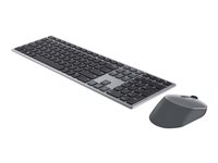 Dell Premier Multi-Device KM7321W - Tastatur- og mussett - trådløs - 2.4 GHz, Bluetooth 5.0 - QWERTY - Pan Nordic - titangrå - med 3 years NBD Advance Exchange - for Latitude 7320 Detachable; XPS 17 9710 KM7321WGY-NOR