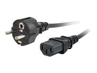 C2G Universal Power Cord - Strømkabel - power CEE 7/7 (hann) til power IEC 60320 C13 - 3 m - formstøpt - svart - Europa 88544