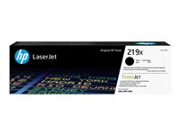 HP 219X - Høy ytelse - svart - original - LaserJet - tonerpatron (W2190X) - for P/N: 499Q6F#BAZ, 499Q7F#BAZ, 499Q8F#ABF, 499Q8F#B19, 499Q8F#BAZ, 499R0F#BAZ, 8D7L0A#BAZ W2190X