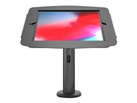 Compulocks iPad 10.2" Space Enclosure Tilting Stand 8" - Low-Rise - monteringssett (hus, stangstativ) - for nettbrett - låsbar - høyverdig aluminium - svart - skjermstørrelse: 10.2" - for Apple 10.2-inch iPad (7. generasjon, 8. generasjon, 9. generasjon) TCDP01102IPDSB