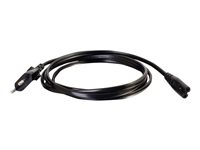 C2G Non-Polarised Power Cord - Strømkabel - power IEC 60320 C7 til power CEE 7/7 (hann) - AC 250 V - 3 m - formstøpt - svart - Europa 80618