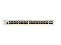 Cisco Catalyst 1300-48FP-4G - Switch - L3 - Styrt - 48 x 10/100/1000 (PoE+) + 4 x Gigabit SFP - rackmonterbar - PoE+ (740 W) C1300-48FP-4G