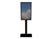 HI-ND Floorstand Glass with Casing 55" - Stativ - for digitalsignerings-LCD-panel - metall, glass - svart, RAL 9005 - skjermstørrelse: 55" - monteringsgrensesnitt: 200 x 200 mm - plassering på gulv - for Samsung QB55, QH55, QM55 FS5512-5001-02