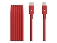 Beats - USB-kabel - 24 pin USB-C (hann) til 24 pin USB-C (hann) - USB 2.0 - 1.5 m - Hurtiglading opptil 60W - rask rød MDGF4ZM/A