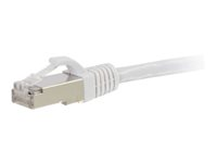 C2G Cat6a Booted Shielded (STP) Network Patch Cable - Koblingskabel - RJ-45 (hann) til RJ-45 (hann) - 3 m - STP - CAT 6a - formstøpt, uten hindringer, flertrådet - hvit 89938