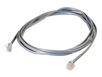 C2G RJ11 6P4C Straight Modular Cable - Telefonkabel - RJ-11 (hann) til RJ-11 (hann) - 3 m - grå 83865