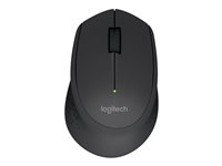 Logitech M280 - Mus - høyrehendt - optisk - 3 knapper - trådløs - 2.4 GHz - USB trådløs mottaker - svart 910-004287