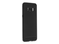 Insmat Carbon And Steel Style - Baksidedeksel for mobiltelefon - kullstoff-fiber - for Samsung Galaxy S8 650-1704