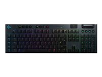 Logitech G915 LIGHTSPEED Wireless RGB Mechanical Gaming Keyboard - GL Tactile - Tastatur - bakgrunnsbelyst - trådløs - Bluetooth, 2.4 GHz - Nordisk - tastsvitsj: GL Tactile - svart 920-008907