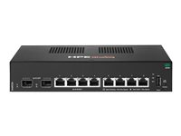 HPE Aruba Networking CX 6000 8p 10M/100M/1G 2p SFP 1G Switch - Switch - Styrt - 8 x 10/100/1000 + 2 x Gigabit SFP (opplink) - side til side-luftflyt - rackmonterbar, veggmonterbar - AC - BTO S4R22A