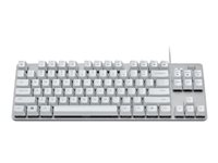 Logitech K835 TKL - Tastatur - USB - tastsvitsj: TTC Red - naturlig hvitt / sølv 920-010033