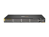 HPE Aruba Networking 6300M 48p 10M/100M/1G 4p SFP56 50G TAA Switch - Switch - Max. Stacking Distance 10 km - L3 - Styrt - 48 x 10/100/1000 + 4 x 1 Gigabit / 10 Gigabit / 25 Gigabit / 50 Gigabit SFP56 (opplink / stabling) - front og side til bakside - rackmonterbar - TAA-samsvar S0G00A