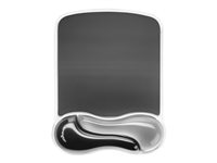 Kensington Duo Gel Mouse Wristrest Wave - Musematte med håndleddsstøtte - totonet grafitt 62399