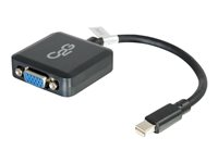 C2G 20cm Mini DisplayPort to VGA Adapter - Thunderbolt to VGA Converter M/F - Black - VGA-adapter - Mini DisplayPort (hann) til HD-15 (VGA) (hunn) - 20 cm - svart 84315